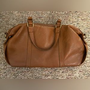 Madewell cognac brown leather satchel